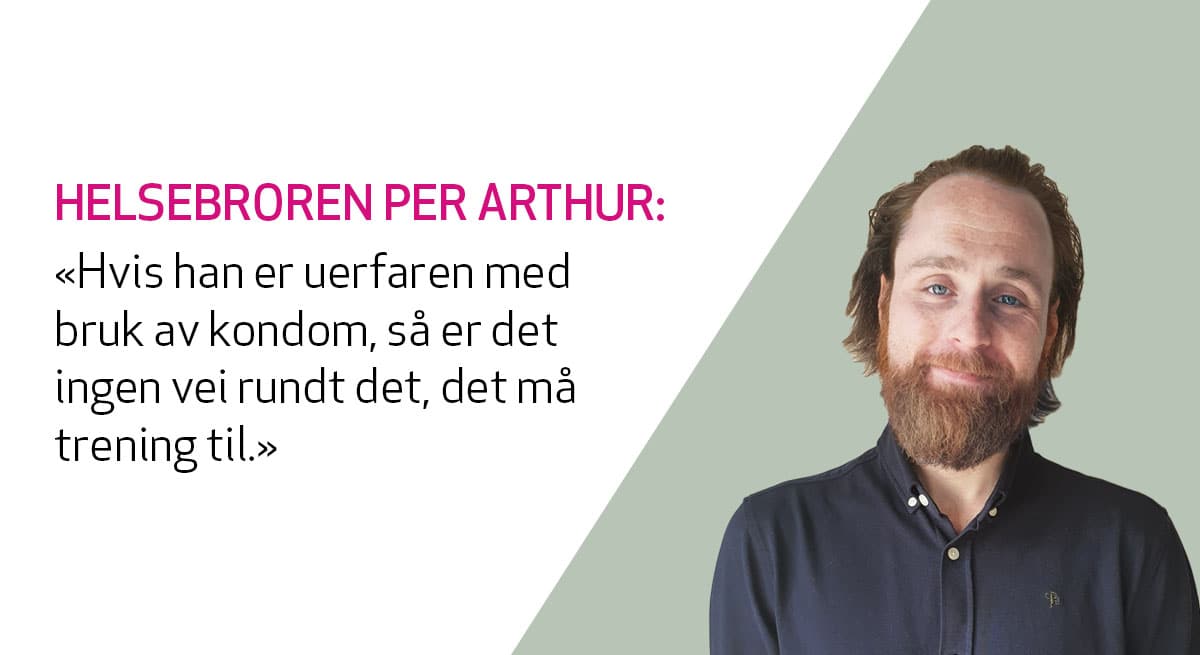helsebroren svarer på spørsmål om kondom