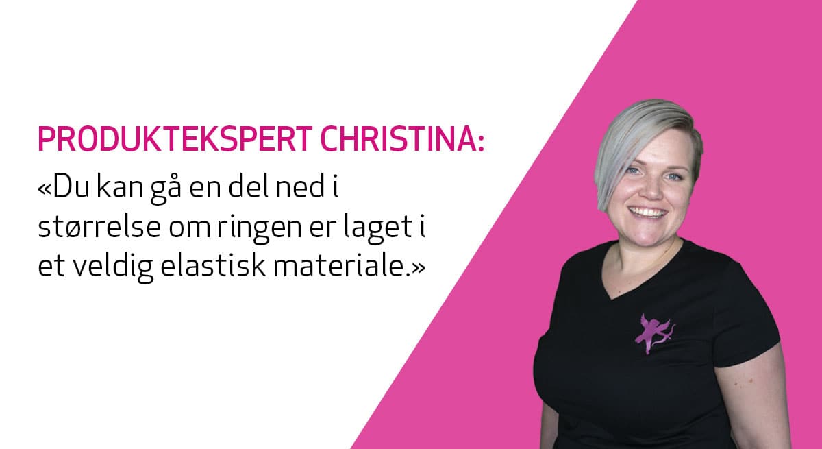 Kondomeriets produktekspert forklarer hvordan man finner riktig mål på penisringen