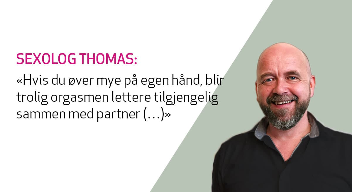 Sexolog Thomas Winther svarer på spørsmål om hvordan få orgasme under sex for Kondomeriet
