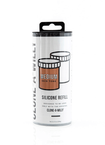 Pirrende tilbehør - Clone-A-Willy refill silikon medium tone - bilde