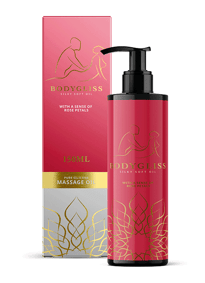 Pirrende tilbehør - Massasjeglid BodyGliss 2-i-1 rose petals - bilde