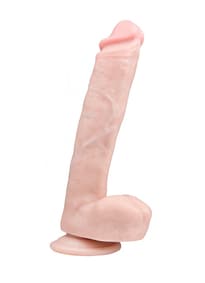 Sexleketøy - EasyToys realistisk dildo m/baller 26,5 - bilde