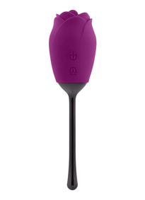 Sexleketøy - Playboy Petal lilla vibrator med tunge - bilde
