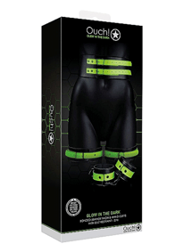 Frekke sexleketøy - Bondagesett Ouch Glow in the dark S/M - bilde