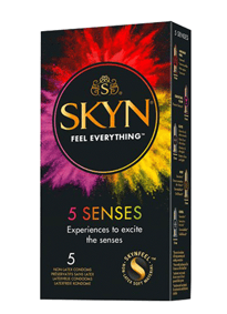 Pirrende tilbehør - Kondomer SKYN 5 Senses 5pk - bilde