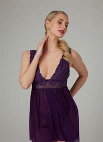 Sexy undertøy - Christine - Babydoll Lieve Purple S/M - bilde