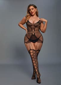 Sexy undertøy - Christine - Catsuit with Garter Design - bilde