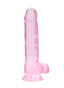 Sexleketøy - Dildo med baller rosa 21 cm - bilde