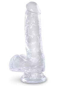Sexleketøy - Dildo Clear King Cock 15 cm - bilde