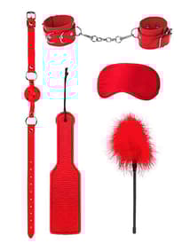 Frekke sexleketøy - Bondage kit rød Ouch - bilde