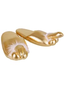 Frekke sexleketøy - Gullfargede penistøfler - bilde