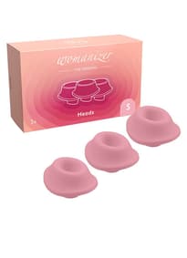 Pirrende tilbehør - Womanizer reservehetter 3 x rosa S - bilde