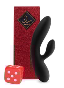 Sexleketøy - Rabbitvibrator Lea Glitter sort - bilde