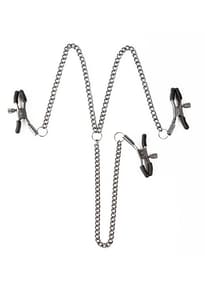 Frekke sexleketøy - SEI-MIO - Triple Tease Adjustable Nipple and Clit Clamp Set - bilde