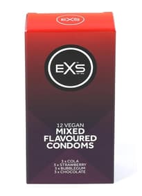 Pirrende tilbehør - Kondomer EXS Mixed Flavoured 12 pk - bilde