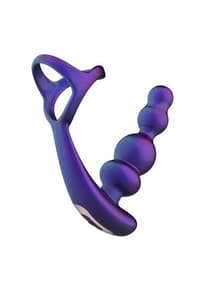 Sexleketøy - Hueman Vibrating and Rotating Buttplug with Cockring - bilde