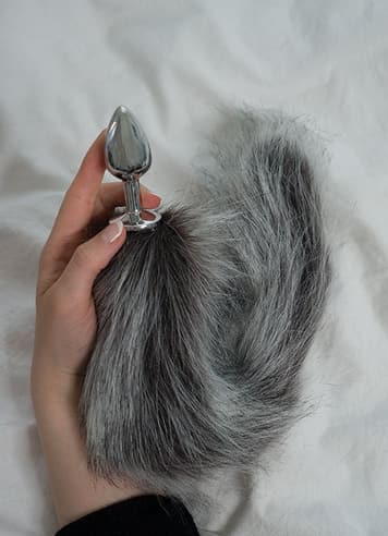 Analsex - EasyToys Fox Tail buttplug No. 5 sølv - bilde 3