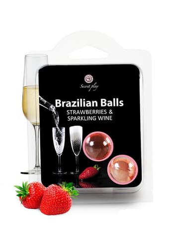 Massasjeolje - Brazilian balls jordbær/champange - bilde 3