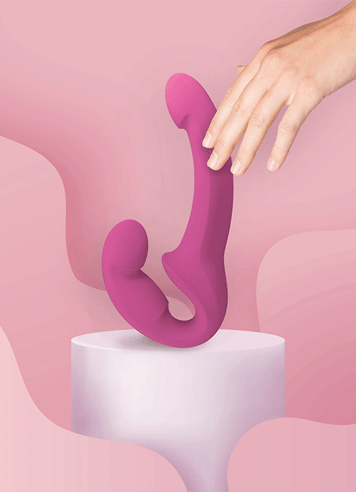 Frekke sexleketøy - Fun Share Lite strap-on rosa - bilde 10