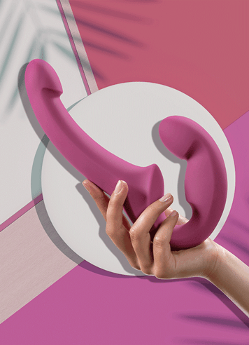 Frekke sexleketøy - Fun Share Lite strap-on rosa - bilde 11