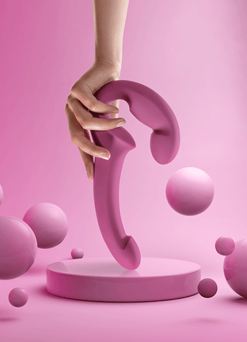 Frekke sexleketøy - Fun Share Lite strap-on rosa - bilde 12