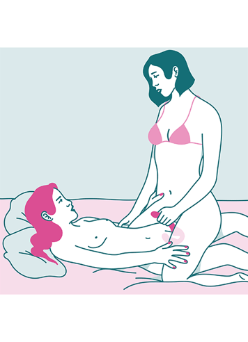 Frekke sexleketøy - Fun Share Lite strap-on blå - bilde 9