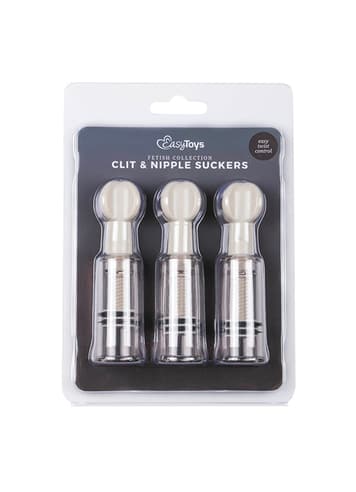 Frekke sexleketøy - EasyToys Nipple & Clit suckers 3pk. - bilde 2