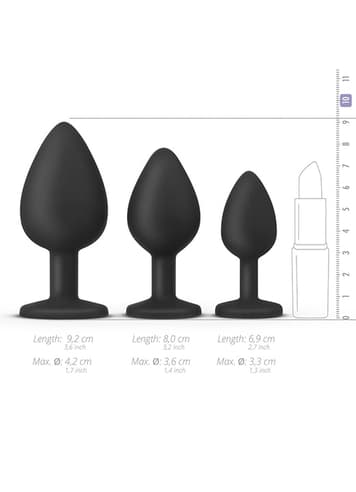 Analsex - Teazers sort analpluggsett - bilde 4