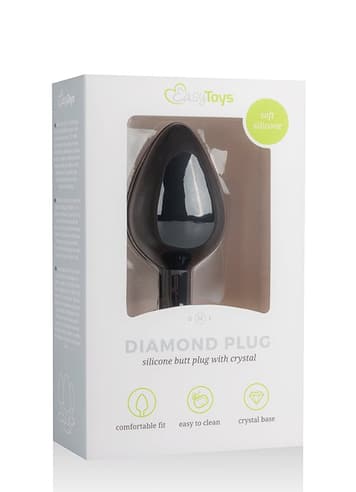 Analsex - EasyToys Diamant analplugg medium sort - bilde 4