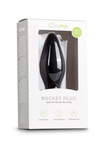 Analsex - EasyToys medium sort analplugg silikon - bilde 2