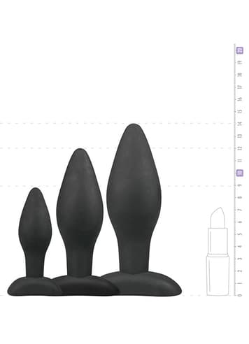 Analsex - EasyToys sort analpluggsett 3 pk - bilde 5