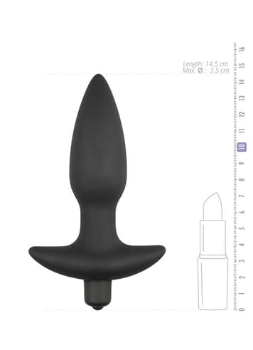 Analsex - EasyToys sort vibrerende analplugg - bilde 5