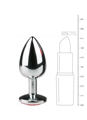 Analsex - EasyToys Metall analplugg sølv/rosa S - bilde 3