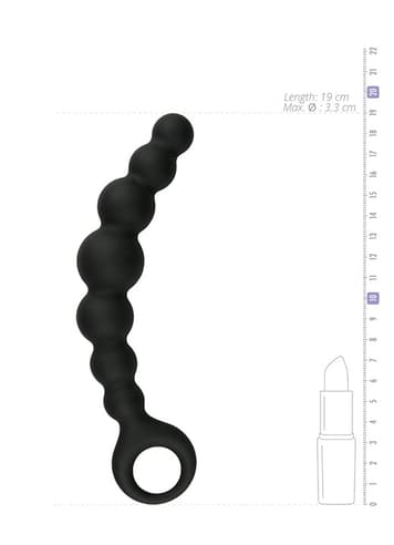 Analsex - EasyToys sort analplugg med kuler - bilde 5