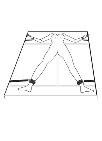 Frekke sexleketøy - EasyToys sengebondage sett sort - bilde 2