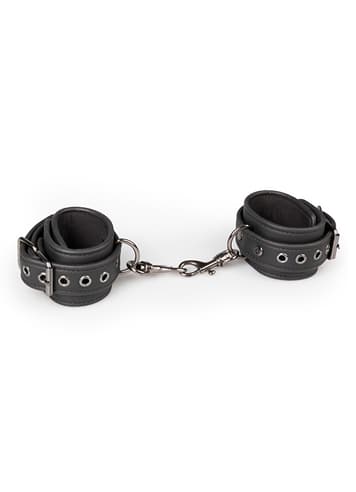 Frekke sexleketøy - EasyToys sorte håndjern imitert skinn - bilde 5