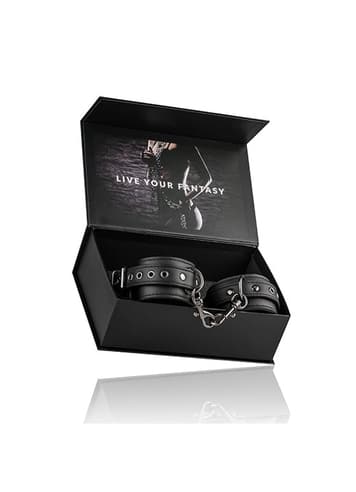 Frekke sexleketøy - EasyToys sorte håndjern imitert skinn - bilde 7