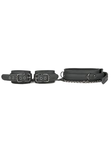 Frekke sexleketøy - EasyToys bondagesett halsbånd m/håndjern - bilde 4