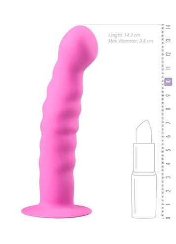 Dildo - EasyToys rosa dildo med sugekopp - bilde 2