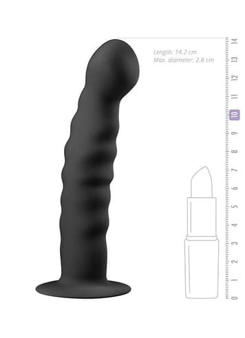 Dildo - EasyToys sort dildo med sugekopp - bilde 3