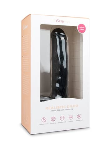 dildoer - EasyToys realistisk dildo 29,5 cm sort - bilde 2