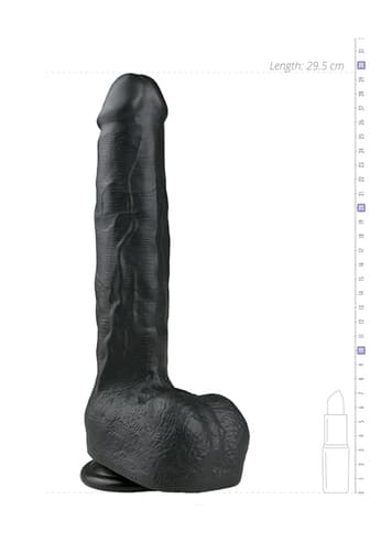 dildoer - EasyToys realistisk dildo 29,5 cm sort - bilde 5