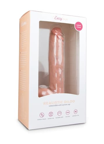 Dildo - EasyToys realistisk dildo m/baller 26,5 - bilde 2