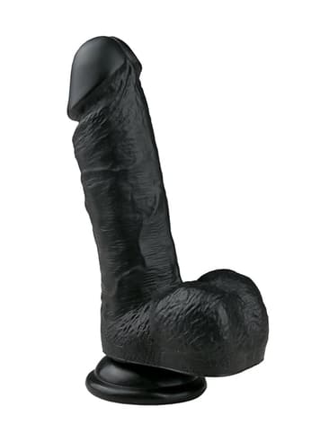 dildoer - EasyToys realistisk dildo 17,5 cm sort - bilde 1