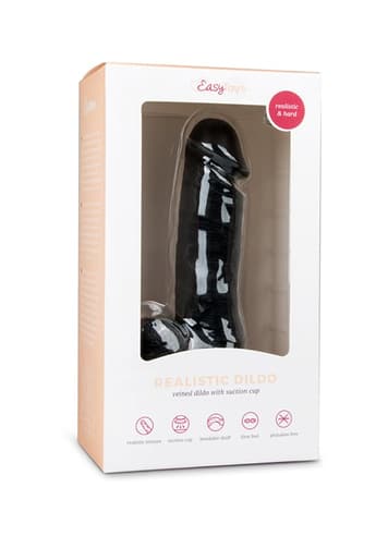 dildoer - EasyToys realistisk dildo 17,5 cm sort - bilde 2