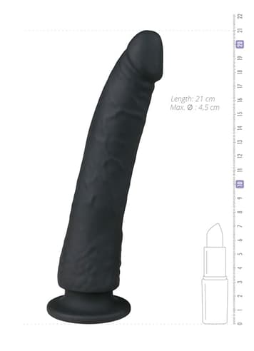 Dildo - EasyToys realistisk dildo 21 cm sort - bilde 3