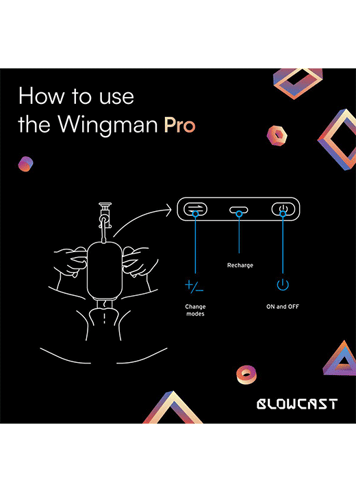 Sexleketøy for menn - Blowcast Wingman pro runkemaskin - bilde 10