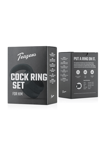 Sexleketøy for menn - Teazers penisring sett silikon 3pk - bilde 9