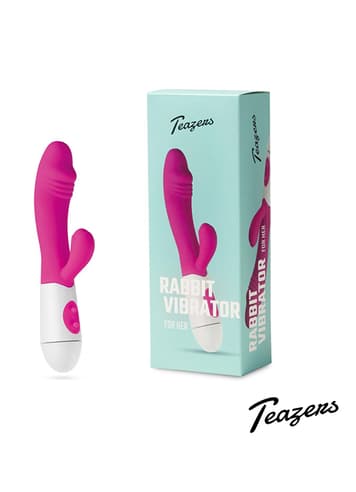 Vibrator - Teazers Realistisk rosa rabbitvibrator - bilde 2