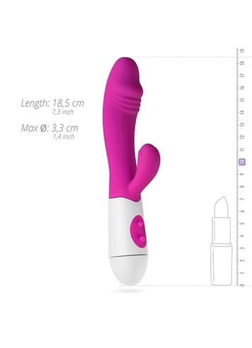 Vibrator - Teazers Realistisk rosa rabbitvibrator - bilde 5